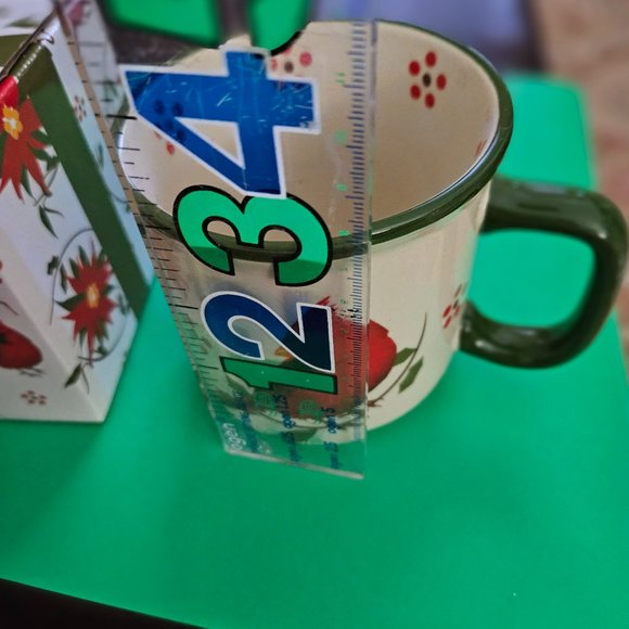 temtations holiday coffee tea hot chocolate mug with cardinals new w/box - Picture 6 of 8